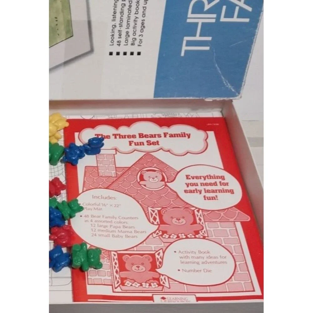 VTG Learning Resources Three Bear Family Fun, Counting Town Game School Complete